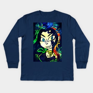 Medusa, Goddess of Darkness Kids Long Sleeve T-Shirt